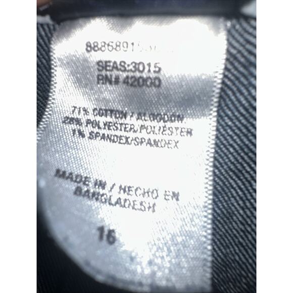 Basic Editions Size 16 Crop Capri Jeans Comfort Stretch Waist Dark Wash - Picture 5 of 8